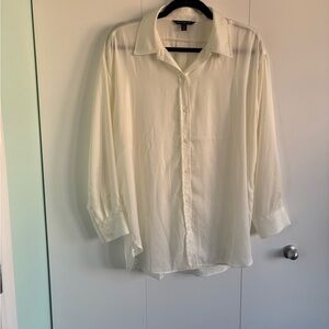 Banana Republic Cream Button Down Shirt